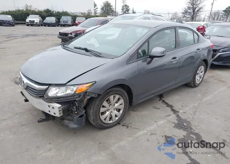 2012 Honda Civic Lx из США, поврежденный, VIN 19XFB2F58CE378548